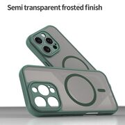Husa pentru  iPhone 16 Pro cu protectie pentru lentile si MagSafe EasyCharge, Ghost Series Anti-ingalbenire, frosted - Verde