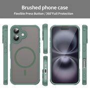 Husa pentru  iPhone 16 cu protectie pentru lentile si MagSafe EasyCharge, Ghost Series Anti-ingalbenire, frosted - Verde