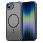 Husa pentru  iPhone 16e cu protectie pentru lentile si MagSafe EasyCharge, Ghost Series Anti-ingalbenire, frosted - Albastru