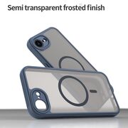 Husa pentru  iPhone 16e cu protectie pentru lentile si MagSafe EasyCharge, Ghost Series Anti-ingalbenire, frosted - Albastru