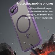 Husa pentru  iPhone 16e cu protectie pentru lentile si MagSafe EasyCharge, Ghost Series Anti-ingalbenire, frosted - Mov