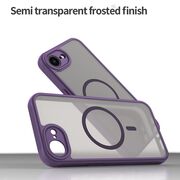 Husa pentru  iPhone 16e cu protectie pentru lentile si MagSafe EasyCharge, Ghost Series Anti-ingalbenire, frosted - Mov