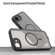 Husa pentru  iPhone 16e cu protectie pentru lentile si MagSafe EasyCharge, Ghost Series Anti-ingalbenire, frosted - Negru