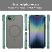 Husa pentru  iPhone 16e cu protectie pentru lentile si MagSafe EasyCharge, Ghost Series Anti-ingalbenire, frosted - Verde