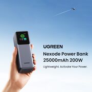 Baterie Externa cu Display Digital, 20000mAh, USB, 2x Type-C, 200W, QC, PD, 5V/3A - Ugreen PB722 (35525B) - Grey