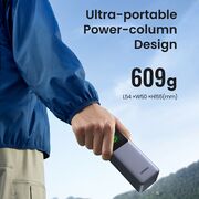 Baterie Externa cu Display Digital, 20000mAh, USB, 2x Type-C, 200W, QC, PD, 5V/3A - Ugreen PB722 (35525B) - Grey
