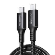 Cablu de Date USB-C la USB-C, 3A, 60W, 2m - Ugreen US567 (15374) - Black Gray