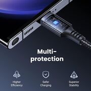 Cablu de Date USB-C la USB-C, 3A, 60W, 2m - Ugreen US567 (15374) - Black Gray