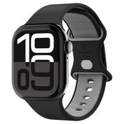 Curea pentru Apple Watch 1/2/3/4/5/6/7/8/9/10/SE/SE 2 (38/40/41/42mm) - Spigen Nano Pop - Black Sesame