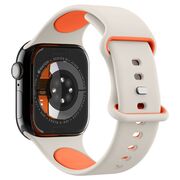 Curea pentru Apple Watch 1/2/3/4/5/6/7/8/9/10/SE/SE 2 (38/40/41/42mm) - Spigen Nano Pop - Orange Beige