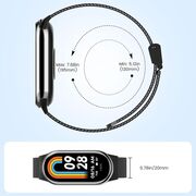 Curea pentru smartwatch Xiaomi Mi Band 8 / 8 NFC / 9 / 9 NFC - otel inoxidabil - latime 15mm Negru