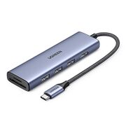 Hub Multifunctional, 3x USB3.0, Type-C, HDMI - Ugreen CM511 (20956A) - Gray