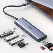 Hub Multifunctional, 3x USB3.0, Type-C, HDMI - Ugreen CM511 (20956A) - Gray