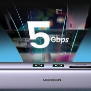 Hub USB-C, 2x USB, HDMI, RJ45, TF, SD Card, 4K, 100W - Ugreen (90568) - Gray