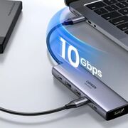 Hub USB-C la 3x Type-C, 2x USB3.2, HDMI, PD100W, 10 Gbps, 4K@60Hz - Ugreen (35999) - Gray