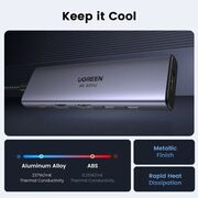 Hub USB-C la 3x Type-C, 2x USB3.2, HDMI, PD100W, 10 Gbps, 4K@60Hz - Ugreen (35999) - Gray
