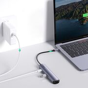 Hub USB-C la Type-C, 2x USB, HDMI, RJ45 - Ugreen (10919) - Gray