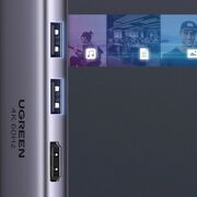 Hub USB-C la Type-C, 2x USB, HDMI, TF, SD Card - Ugreen (60384) - Gray