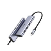 Hub USB-C la Type-C, 2x USB, HDMI, TF, SD Card - Ugreen (60384) - Gray