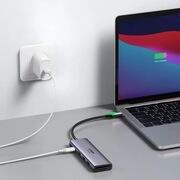 Hub USB-C la Type-C, 2x USB, HDMI, TF, SD Card - Ugreen (60384) - Gray
