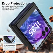 Husa pentru  Motorola Razr 60 Ultra Ring Armor Kickstand Tough Rugged Cover, Negru