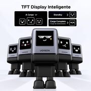 Incarcator 4 in 1 cu Display TFT, USB, Type-C, GaN, 100W - Ugreen Uno RG X688 (45515B) - Grey