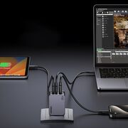 Incarcator USB, 2x Type-C, GaN, Fast Charging, 65W, 3A, PD3.0, QC4.0 - Ugreen Nexode Pro X755 (25871) - Grey