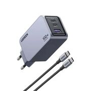 Incarcator USB, Type-C, GaN, 100W, 3A, QC4.0+, PD3.0 - Ugreen Nexode Pro X757 (25874) - Grey