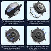 Set de Protecție 360° pentru Samsung Galaxy Watch 7 (44mm) – Carcasa cu protectie ecran, Claritate HD, Design Elegant - Transparent