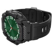 Husa pentru Samsung Galaxy Watch Ultra 47mm + Curea - Spigen Rugged Armor Pro - Black