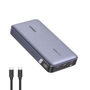 Baterie Externa cu Display Digital, USB, 2x Type-C, 25000mAh, PD3.0, 145W, 5V/3A - Ugreen PB205 (90597A) - Space Gray