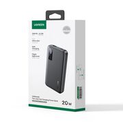 Baterie Externa USB, Type-C, 10000mAh,  PD3.0, 20W, 5V/3A - Ugreen PB311 (25742) - Black