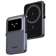 Baterie Externa Wireless cu Display 5000mAh, USB-C, 18W, 5V/3A - Ugreen PB571 (35605B) - Grey