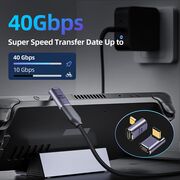 Adaptor 2x USB-C, 40Gbps, 3A, Aluminiu - TitanCoreX (A12) - Gray