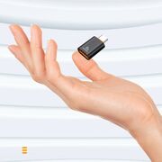 Adaptor USB-A la USB-C, 5Gbps, 6A, Aluminiu - HyperPort (A2) - Black / Orange