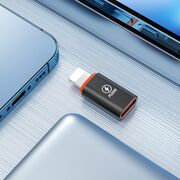 Adaptor USB-C la iPhone, PD20W, Aluminiu - HyperPort (A3) - Black / Orange