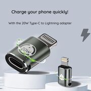 Adaptor USB-C la Lightning, 3A, Aluminiu - TitanCoreX (A11) - Gray