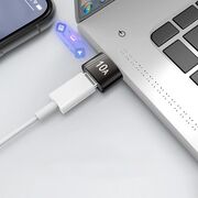 Adaptor USB-C la USB-A, 5Gbps, 10A, Aluminiu - HyperPort (A7) - Black / Orange