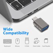 Adaptor USB la Type-C, 5Gbps, 3A, Aluminiu - SlateVolt (A10) - Gray