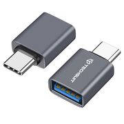 Adaptor USB la Type-C, 5Gbps, 3A, Aluminiu - SlateVolt (A8) - Gray