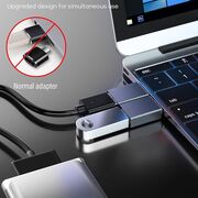 Adaptor USB la Type-C, 5Gbps, 3A, Aluminiu - SlateVolt (A8) - Gray