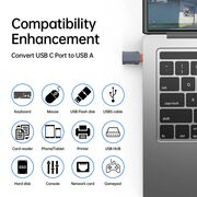 Adaptor USB la Type-C, 5Gbps, 6A, Aluminiu - SlateVolt (A9) - Gray / Orange