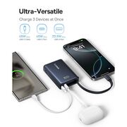 Baterie externa 10000mAh Type-C, USB, 45W, Fast Charging, Cablu Type-C - Baseus PicoGo (P10076803123-00) - Black