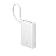Baterie externa 10000mAh Type-C, USB, 45W, Fast Charging, Cablu Type-C - Baseus PicoGo (P10076803213-00) - White