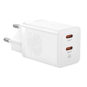 Incarcator 2x Type-C, GaN, Fast Charging, 40W - Baseus (CCGP180102) - White