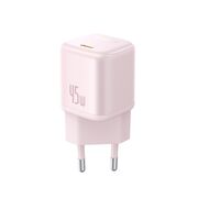 Alimentator pentru Priza, 45W, USB-C, GaN -  Baseus PicoGo (P10176800413-00) - Baby Pink