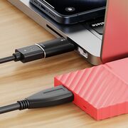 Cititor de Carduri 2in1, Adaptor, 3A, Aluminiu - AluVoltX (CC1) - Black