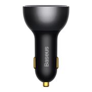 Incarcator Masina, Type-C, USB, 140W + Cablu USB-C 240W - Baseus (CGZX070001) - Black