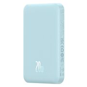 Acumulator Extern Type-C, Incarcare Wireless, 20W, 5000mAh + Cablu Type-C, 30cm - Baseus Mini (P10022107313-00) - Blue
