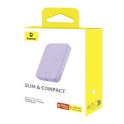 Acumulator Extern Type-C, Incarcare Wireless, 20W, 6000mAh + Cablu Type-C, 30cm - Baseus Mini Air (P10059002513-00) - Purple